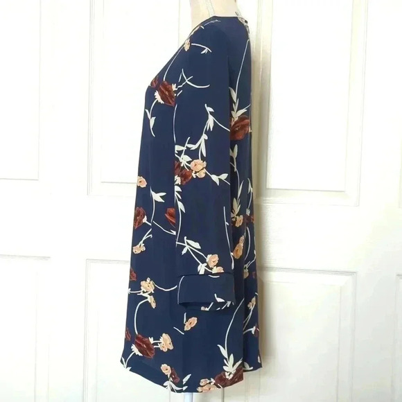 Ganni Dalton Crepe Shift Dress in Total Eclipse - Picture 4 of 5